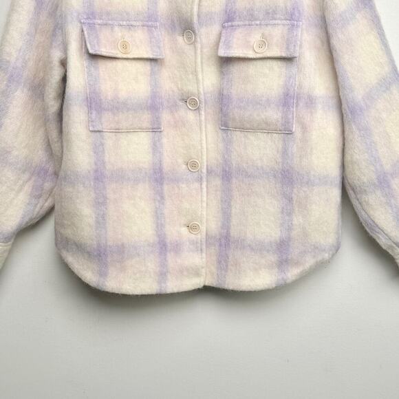NWT Anine Bing Phoebe Jacket in Lavender and Cream Size L - Picture 10 of 14